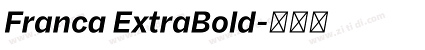Franca ExtraBold字体转换